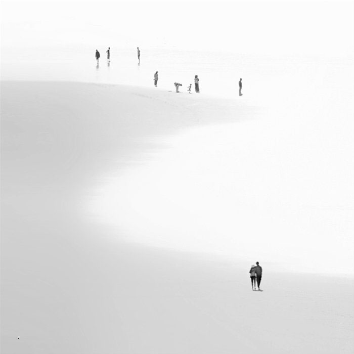 Minimalism simplicity sparse empty black and white surreal serene tranquility solitude calm silence quite fine art Ocean sea mountain highland sacred