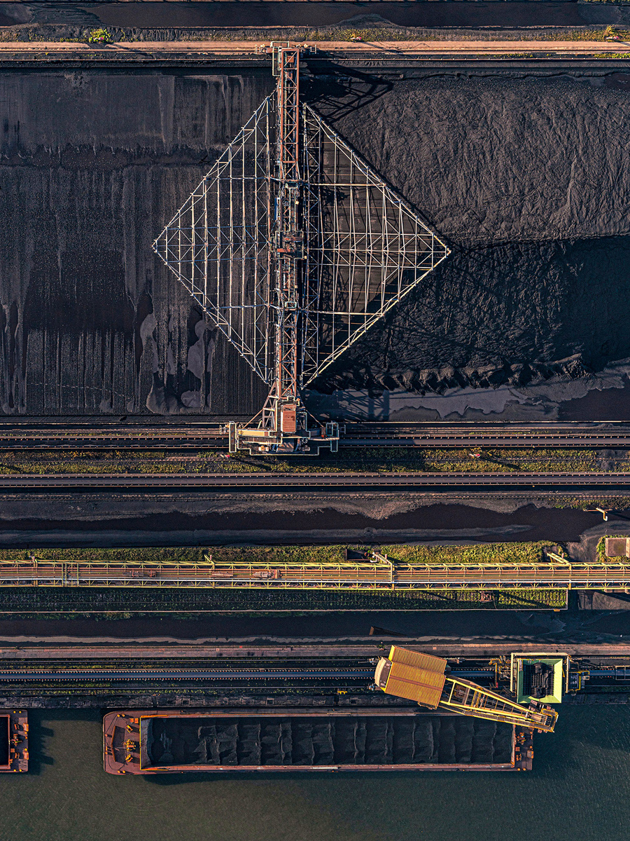 Aerial steel steelworks coal texture structure germany