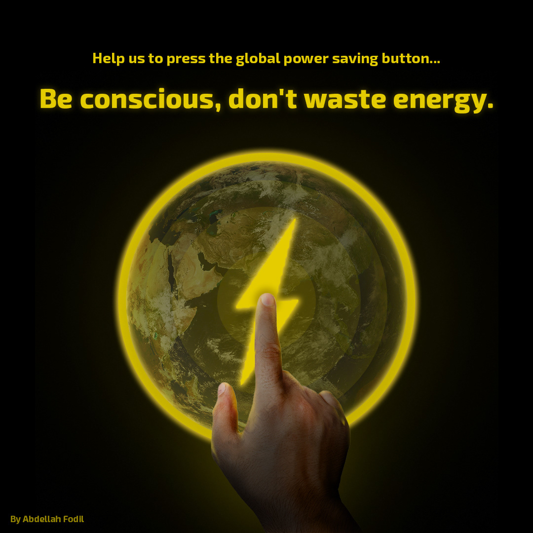 earth energy poster Power Saving world