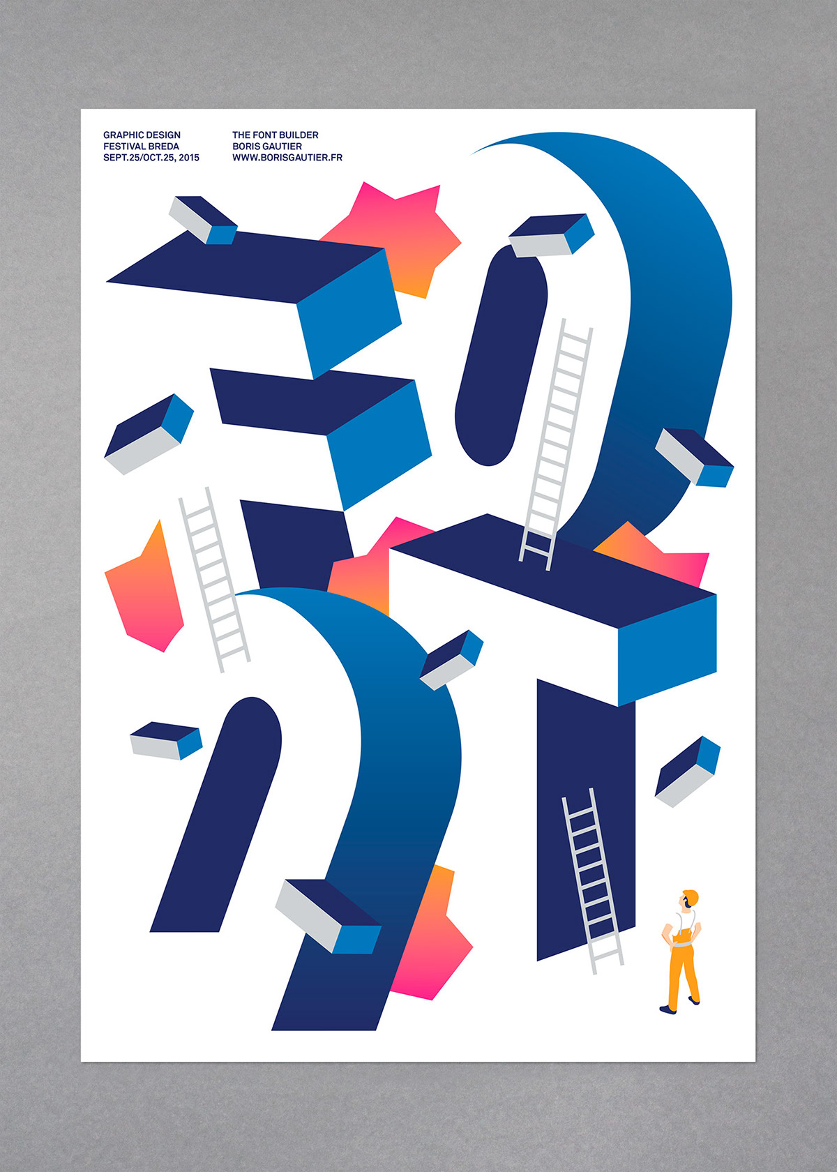 breda festival posters contest thefontbuilder stillsurprisingyou Paris vector font Web pages colors ladder