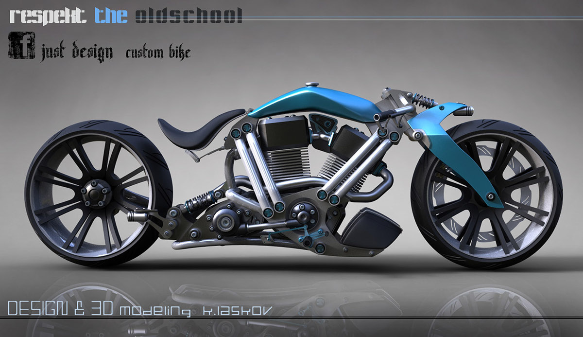 motorcyle design custom bike design 3d modeling