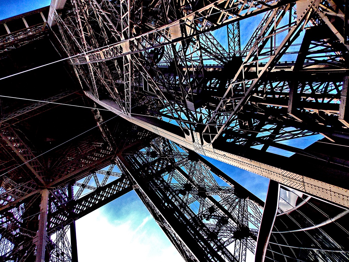 Paris Tour Eiffel eiffel tower Ironmade structures architectural photography blue