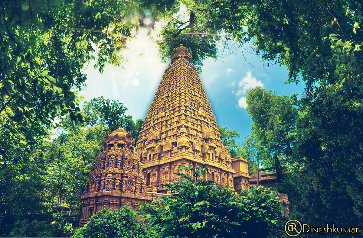 tamil Thanjavur temple Nature graphic
