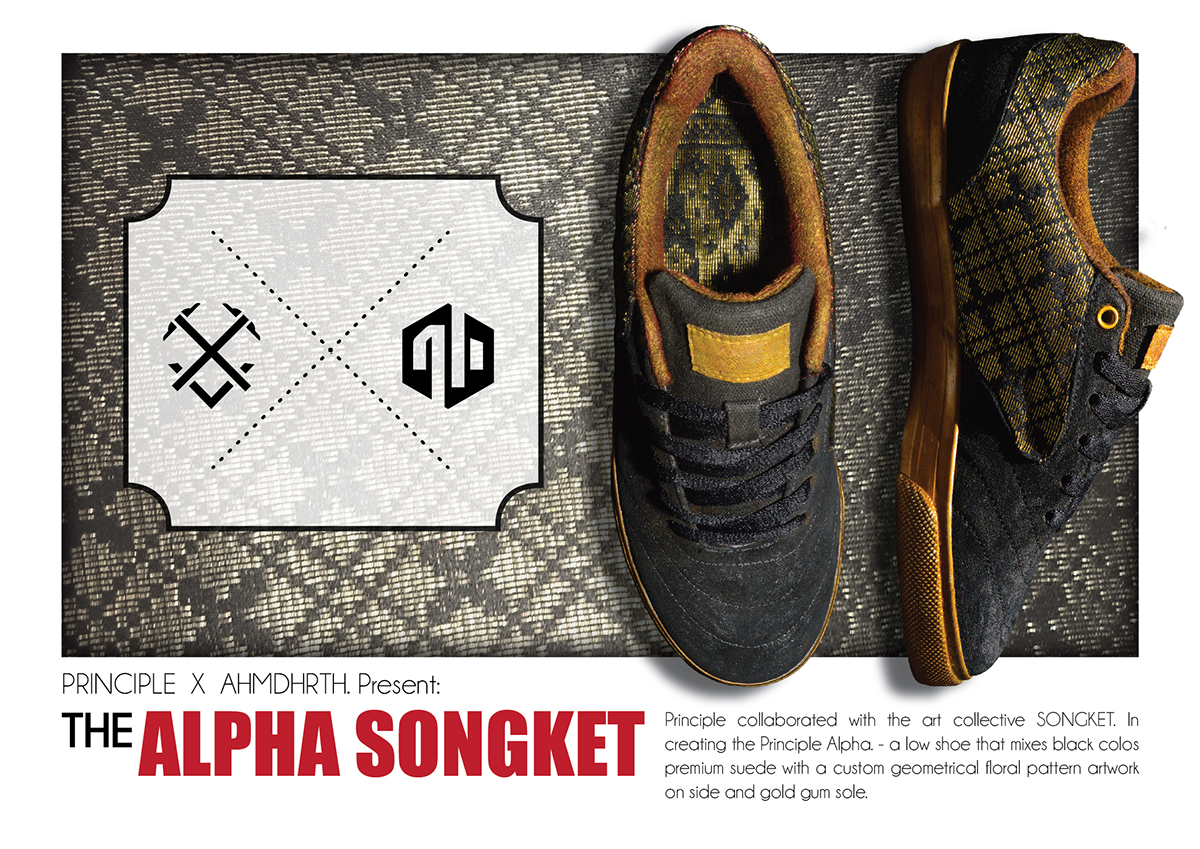 custom sneaker SONGKET Malay culture Principle Footwear
