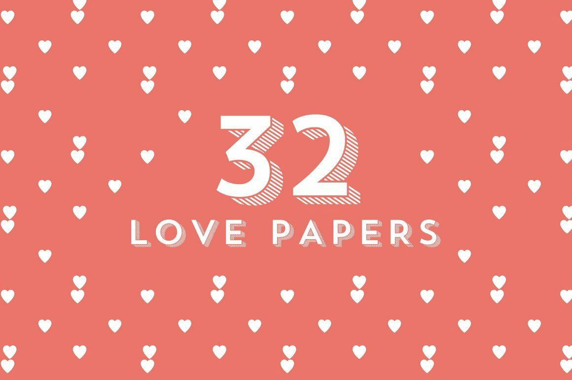 Valentine's Day pattern paper digital wedding thank you Love tags cards jpg
