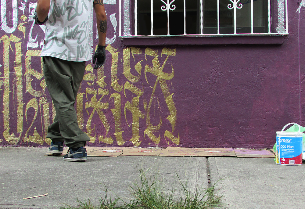 Calligraphy   art streetart typography   brush paint wall