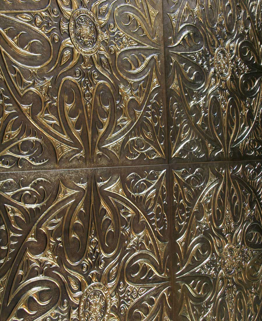 tiles copper brass carving arts art wall tiles gold shiny pattern metal