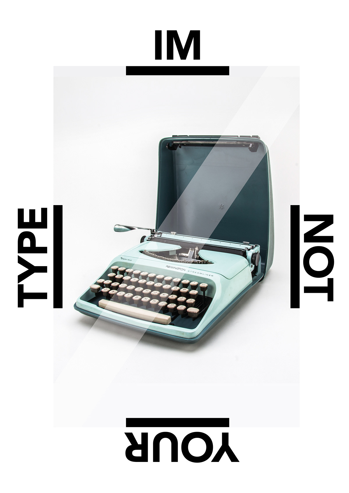 typo type typewriter design poster