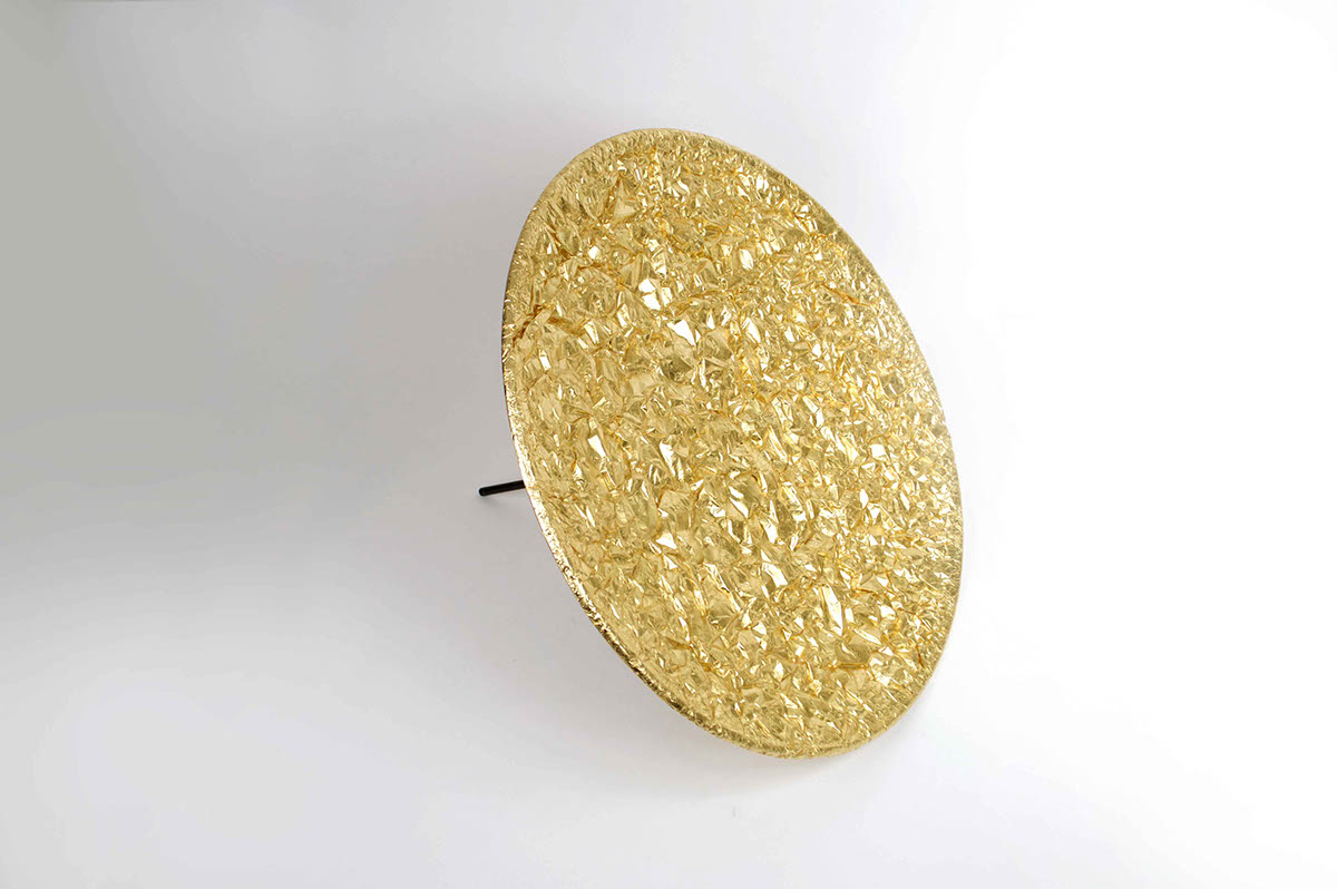 light optics craft gold art design sculpture gilding foil