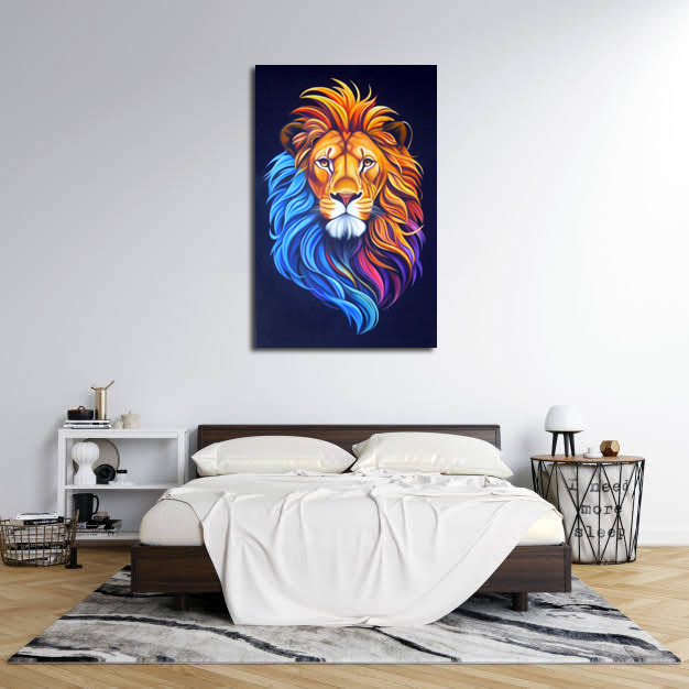 lion Lions animals painting   paint canvas acrylic handmade hand drawn bali