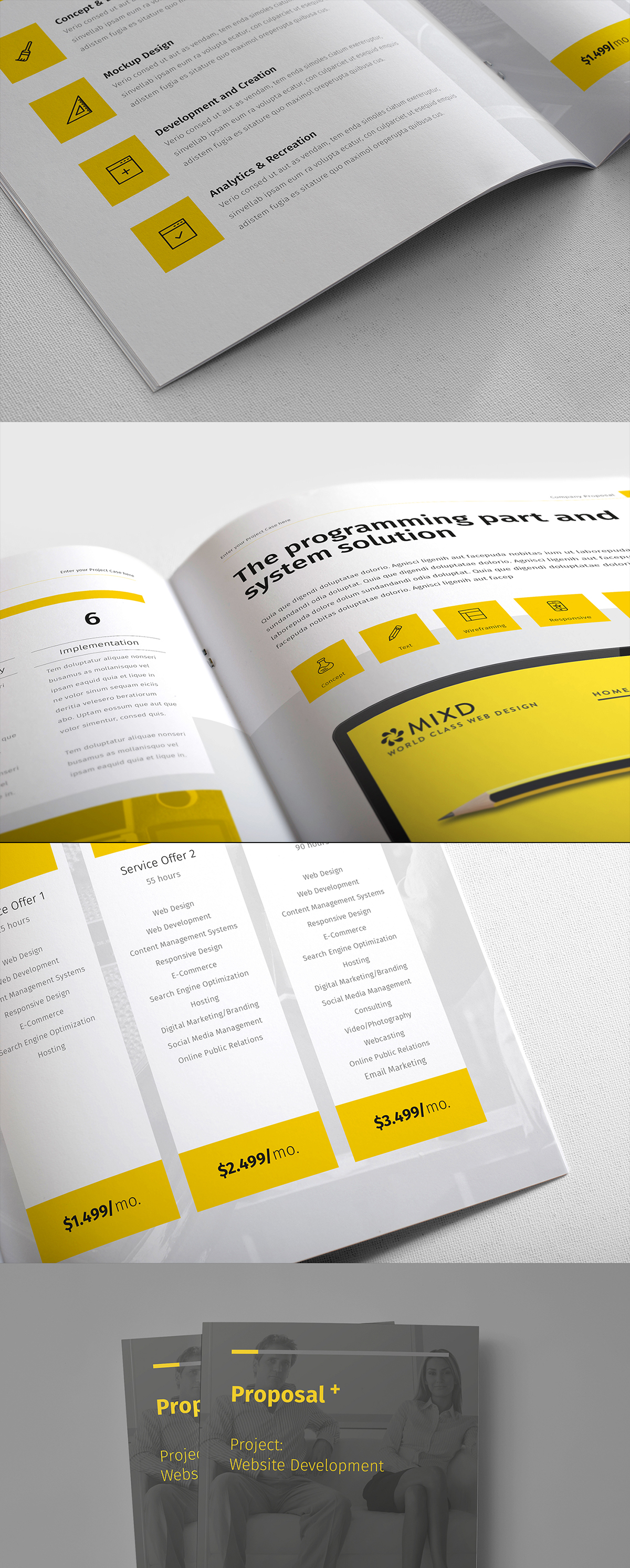 a4 agency Proposal brand brief brochure design business Business Proposal clean corporate creative design egotype identity InDesign