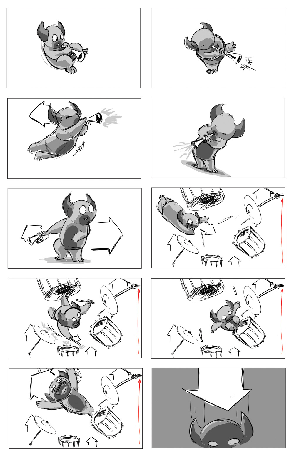 Storyboards musicians Imps