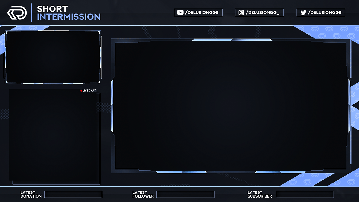 DelusionGG esport Esports project Facecam Stream design team project twitch package webcam