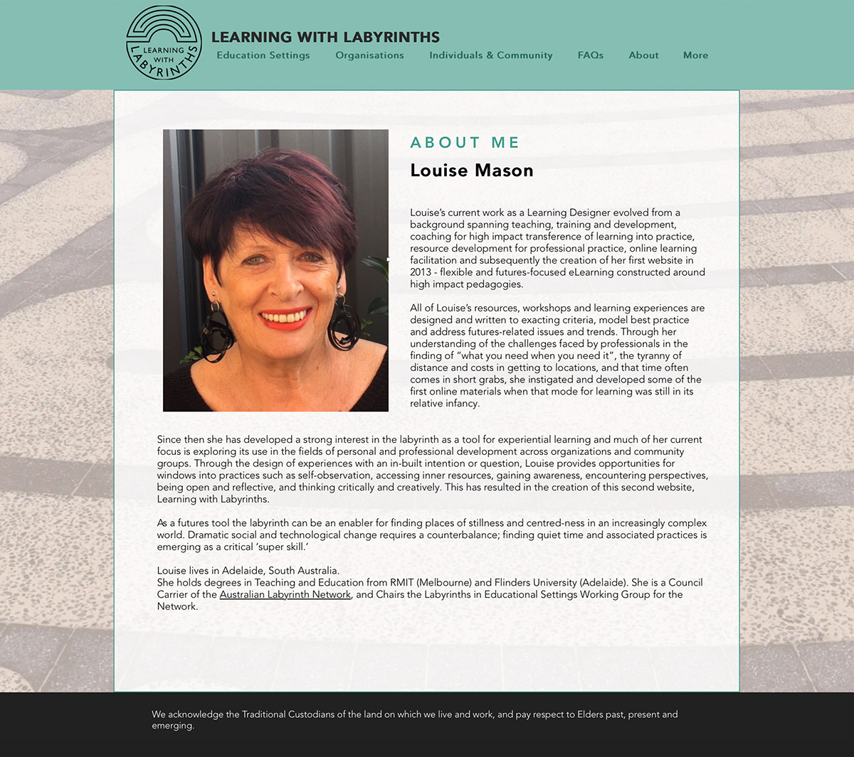 Web Design  Website landing page Website Design wix Education labyrinth maze pathway learning