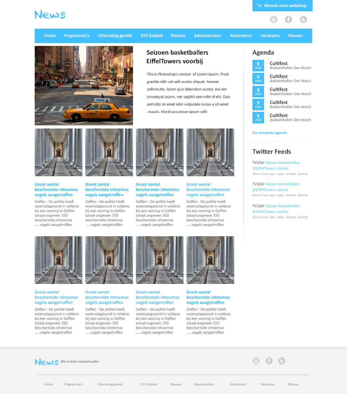 news journal UI Webdesign
