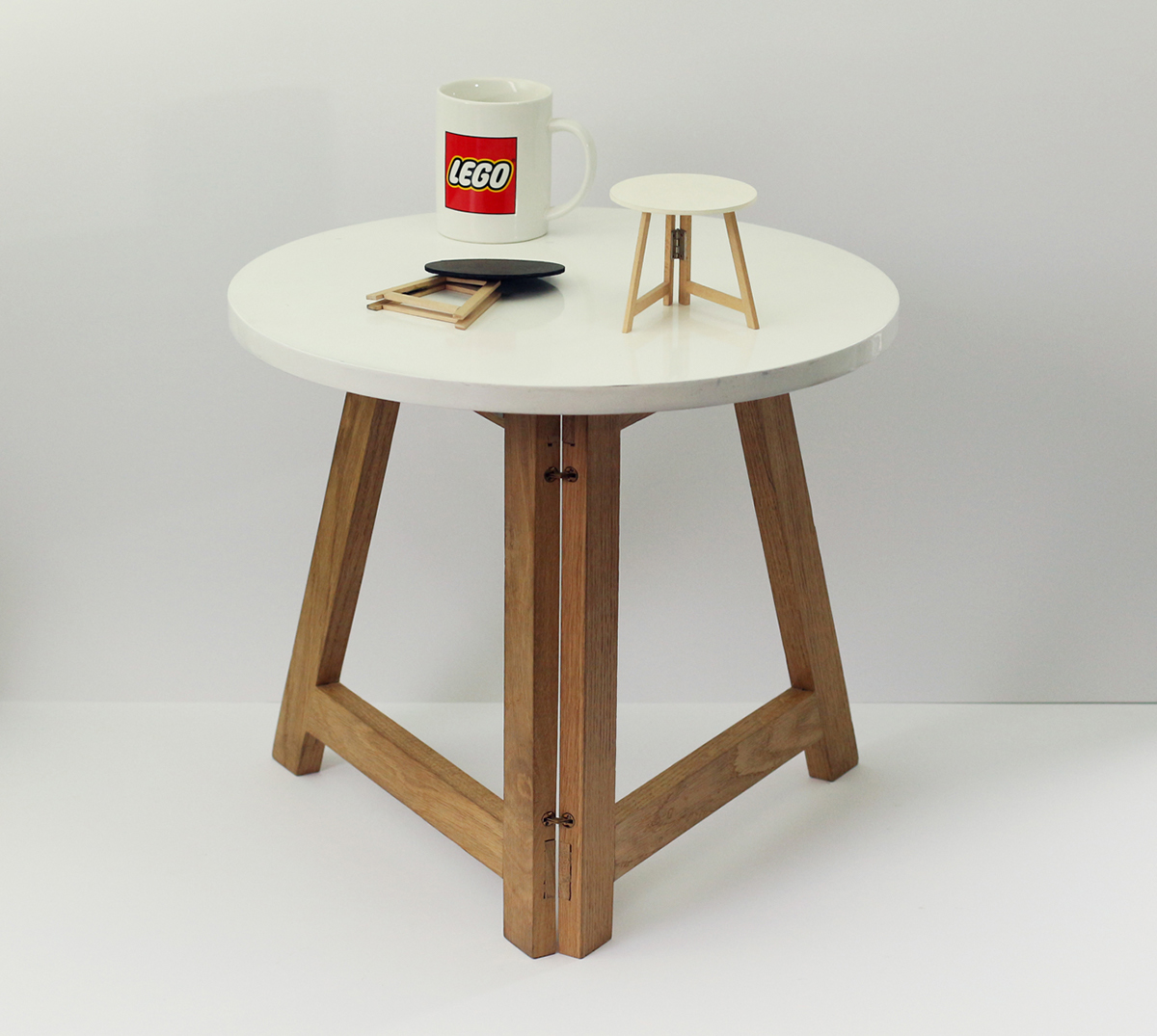 small table design Foldable wood side table