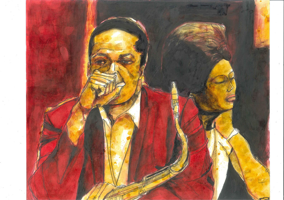 diogenispap ink characters rock n jazz iggy pop Miles Davis Rory Gallagher Dizzy Gillespie PJ Harvey just ink kim gordon sixto rodriguez portraits