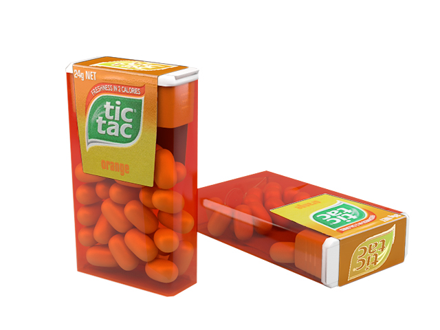 product visualisation 3D Render CG CGI Tic Tac Tic tac rendering Mints package