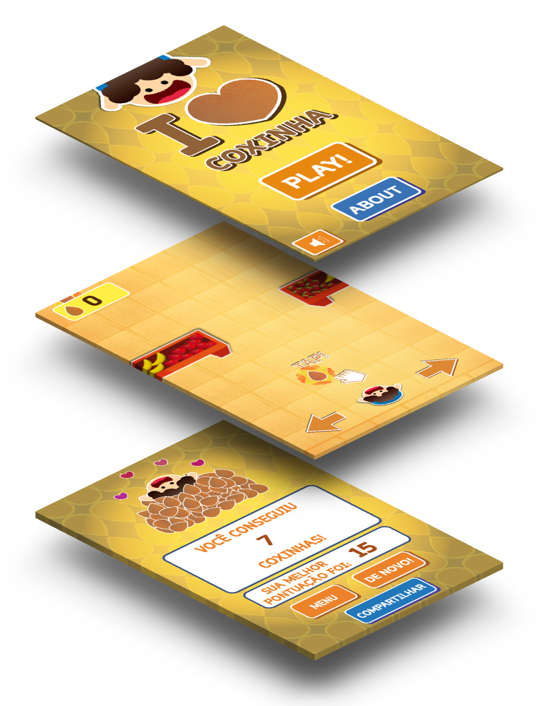 Adobe Portfolio coxinha ILoveCoxinha jogo game mobile Food  android
