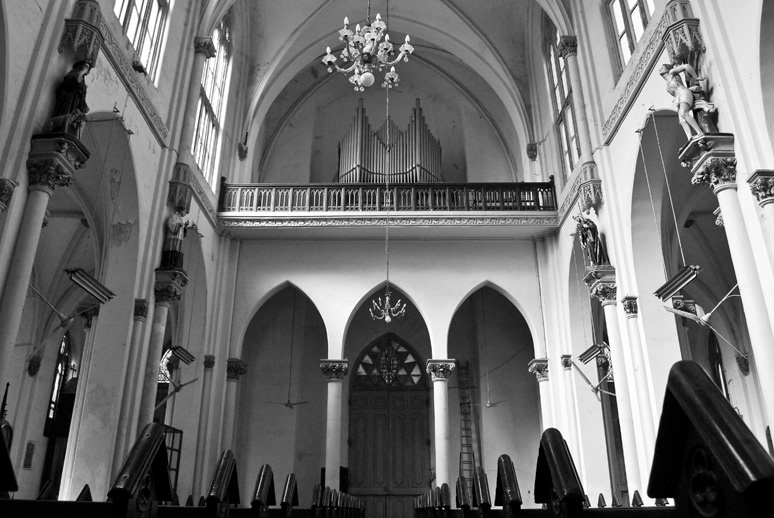 Black&white church b&w MUMBAI India gothic