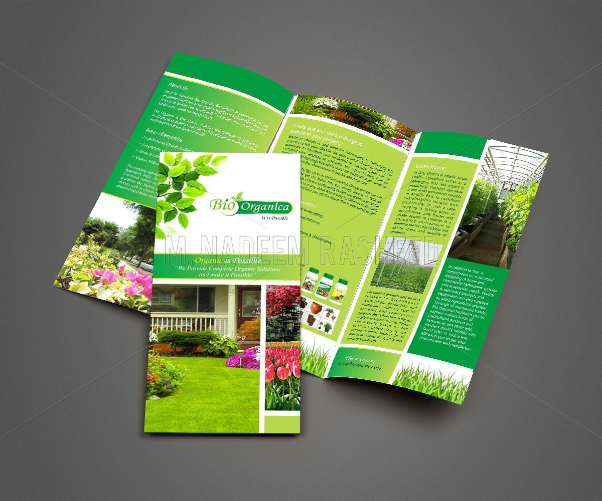 tri-fold brochure Greenhouse Brochure landscaping brochure green brochure trifold brochure Creative Brochure creative brochure design Agricultural brochure
