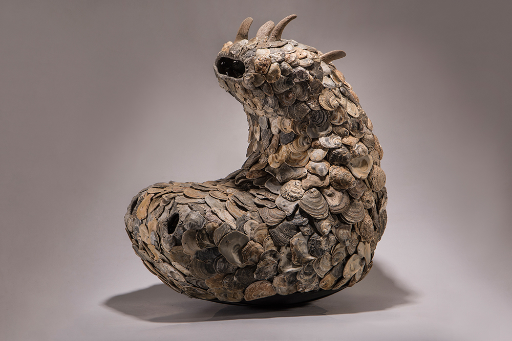 recycling Otto Szabo robotto Shells bones sculpture