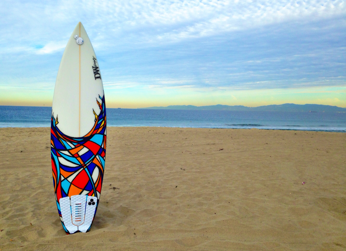 Custom surfboard art