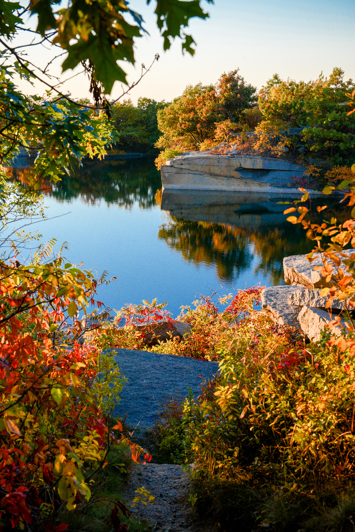 Rockport ma Massachusetts Nature Landscape Fall foliage leaves autumn water Refelctions sunset