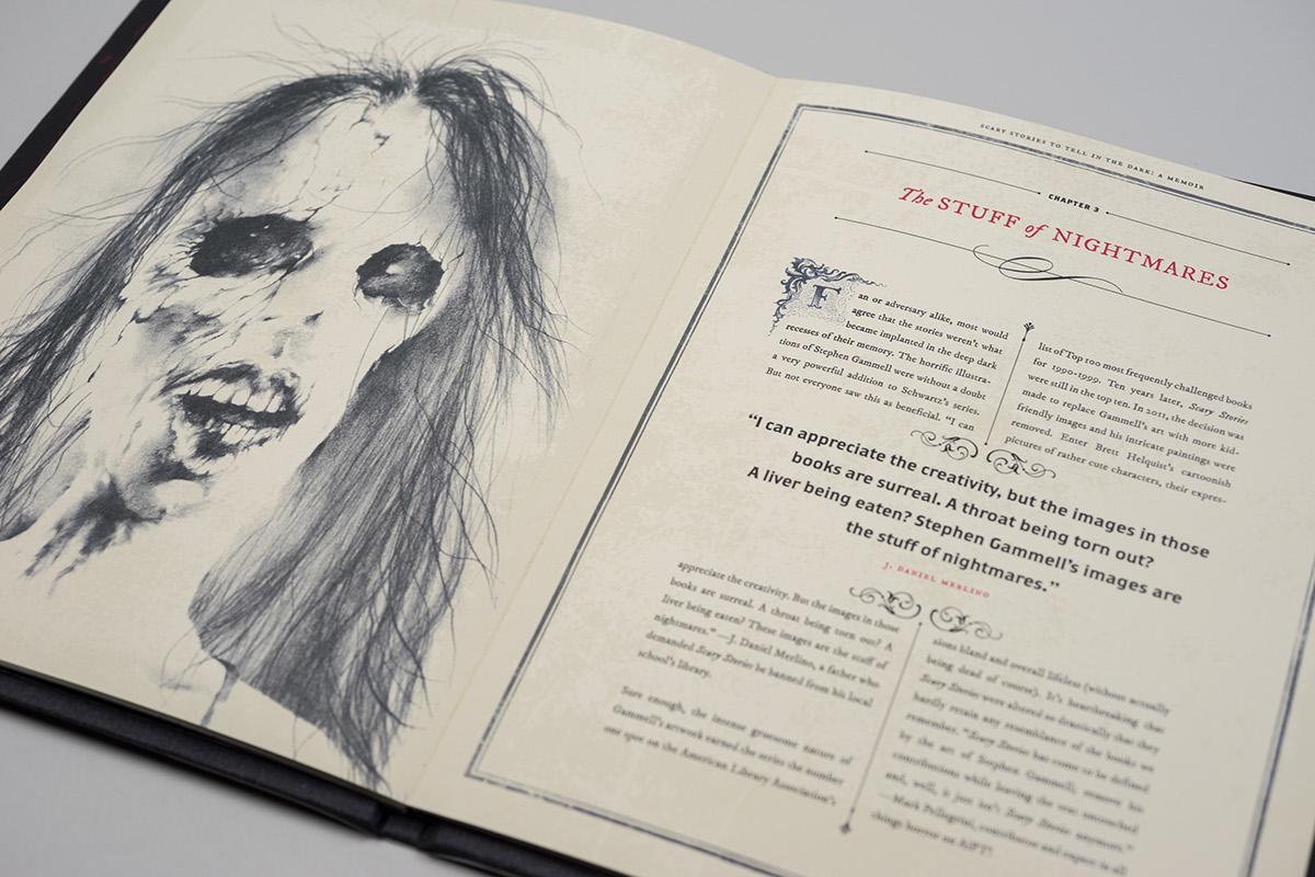 Adobe Portfolio stephen gammell alvin schwartz  Scary Stories book design publication publication design book making Victorian melissa cronk