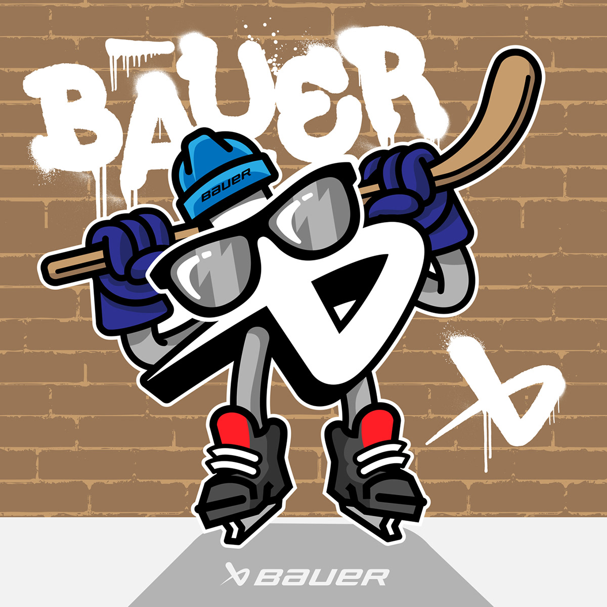 art bauer bauerhockey blogo design graphic design  hockey Mascot puck willbgreat