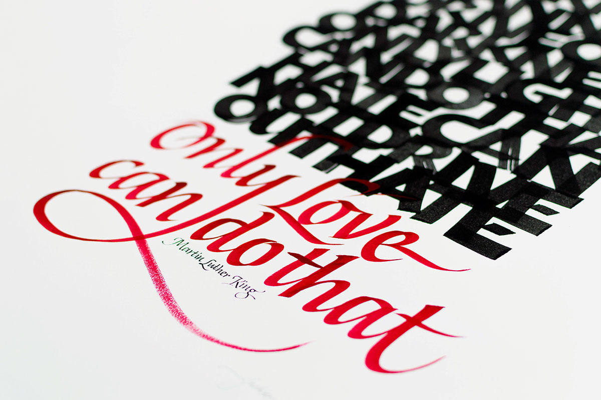 fine art Calligraphy caligrafia poster handmade Script tipografia lettering...