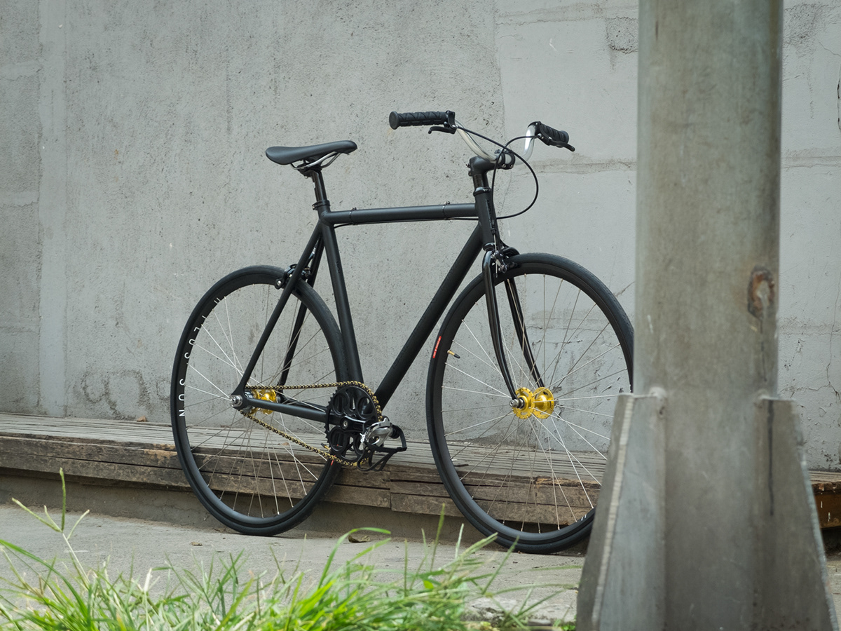 Bicycle Bike fixed gear china shanghai satin black Custom Factory Five Factory 5 track gold