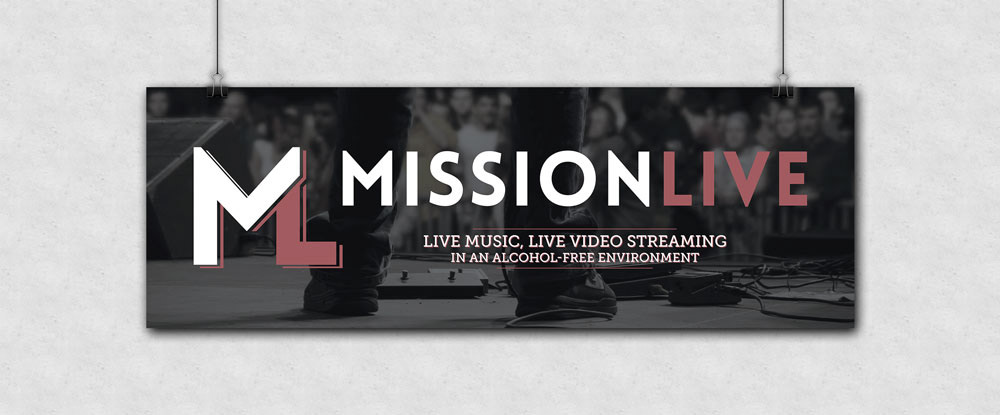 MIssionLive Logo Design postcard design banner live music video streaming