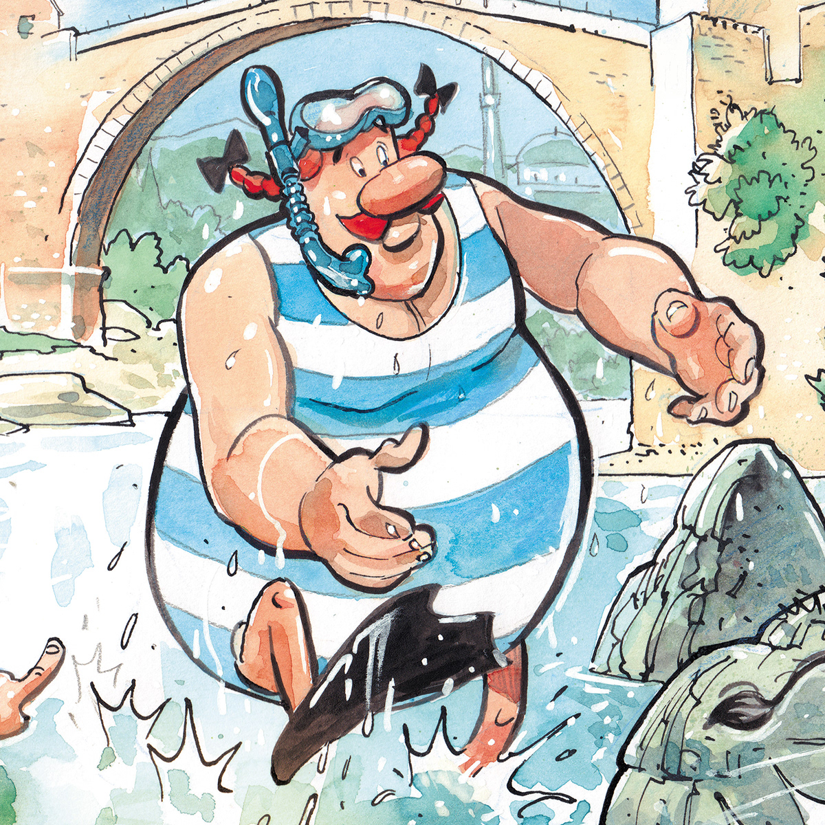 artwork Asterix Character design  commission Drawing  fanart gaston obelix ukropina valerian