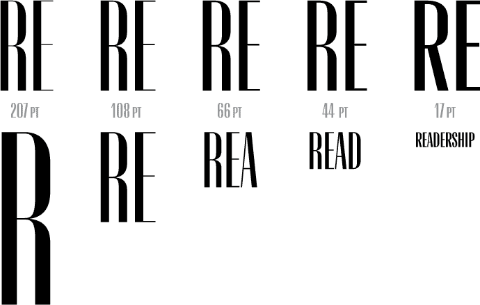Typeface font publication magazine