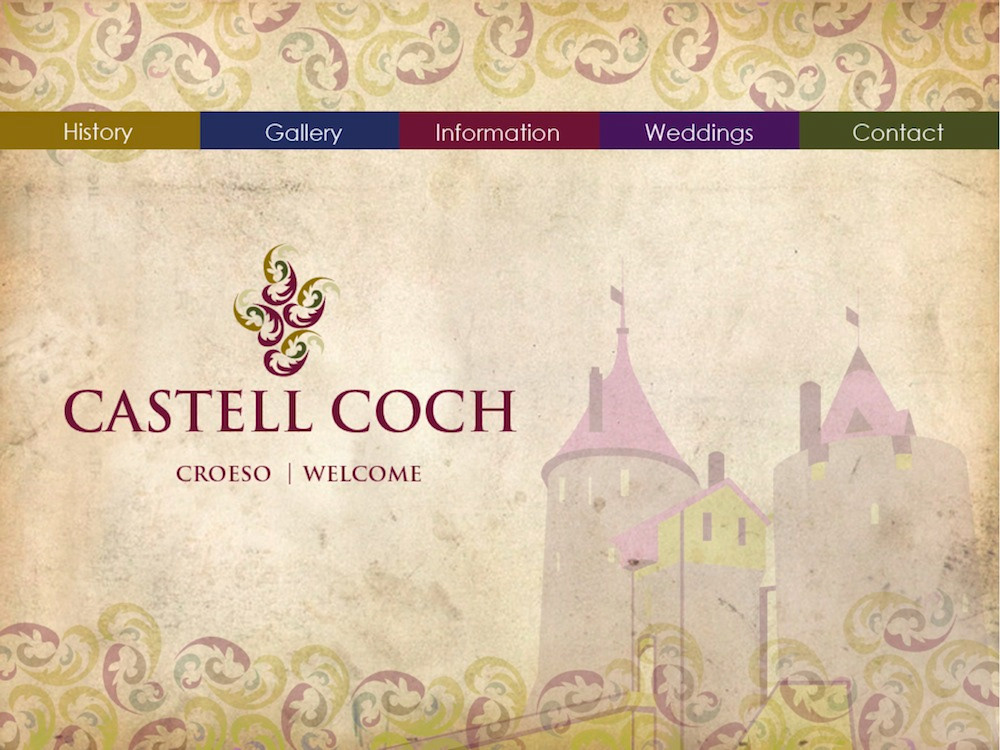 pattern Website texture logo wales Castle tourism HTML Interactive Experience interactive
