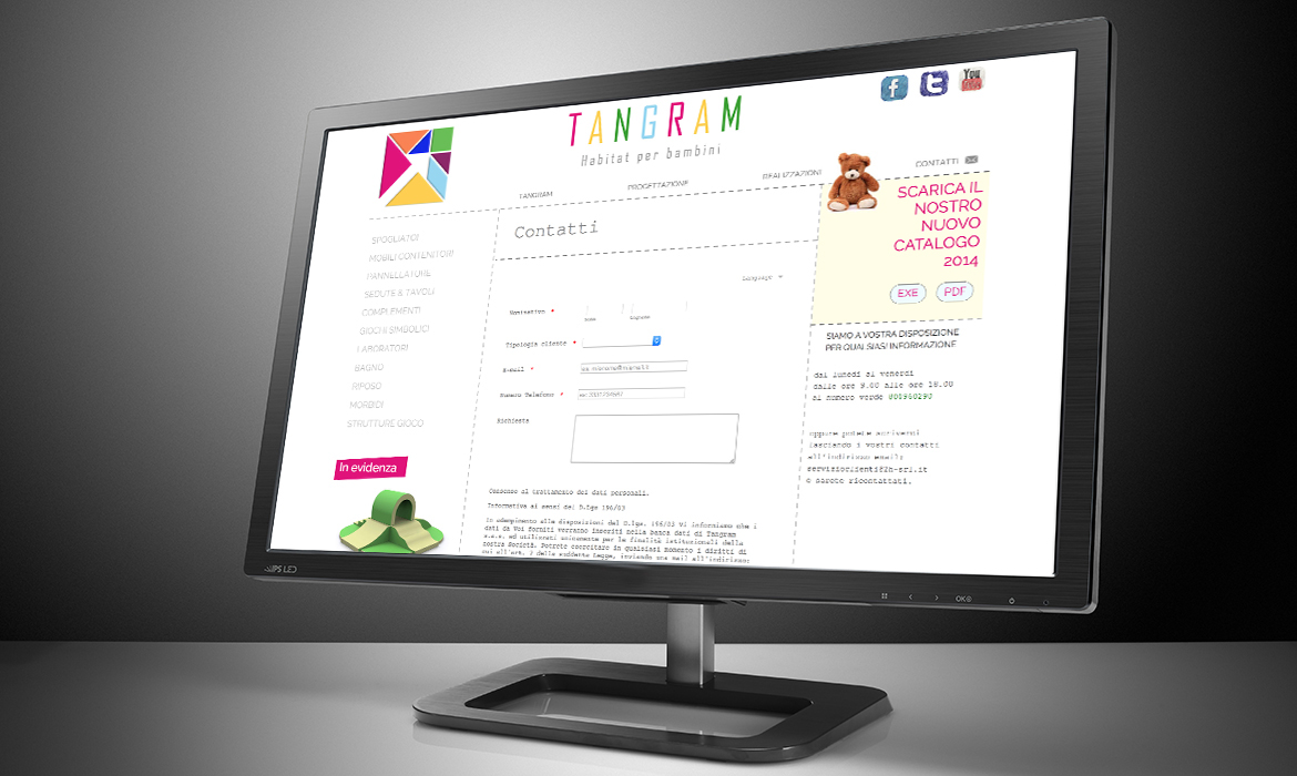 Website sito Internet tangram HTML