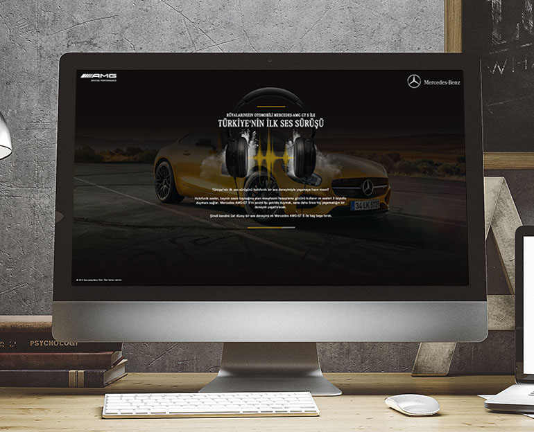 Micro Site social Project mercedes sound drive test drive AMG AMG GT