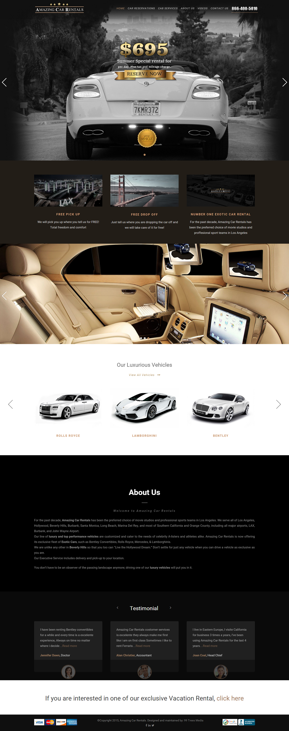 Cars rental rolls royce lamborghini bentley luxury amazing Website Web Logotype Los Angeles California