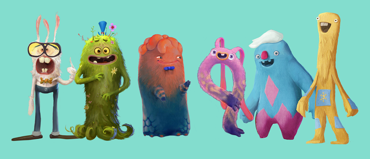 3D CGI colorful colors creatures Render monster CG