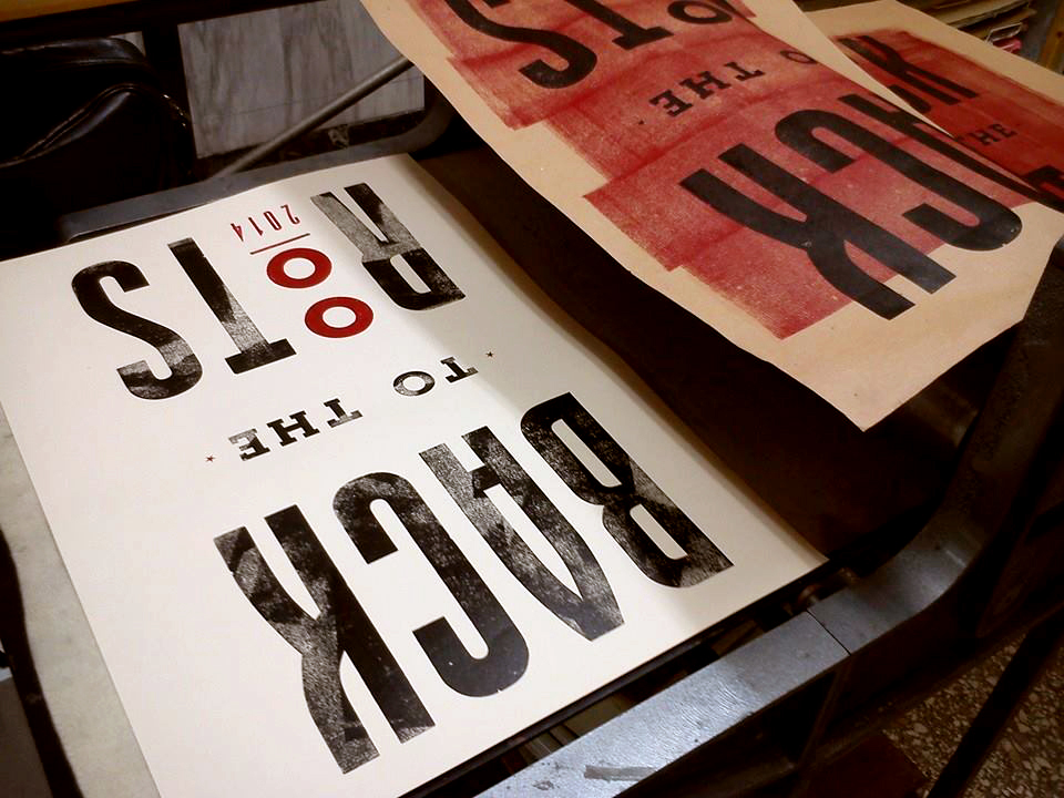 letterpress woodtype print type Movable-type betterpress poster roots