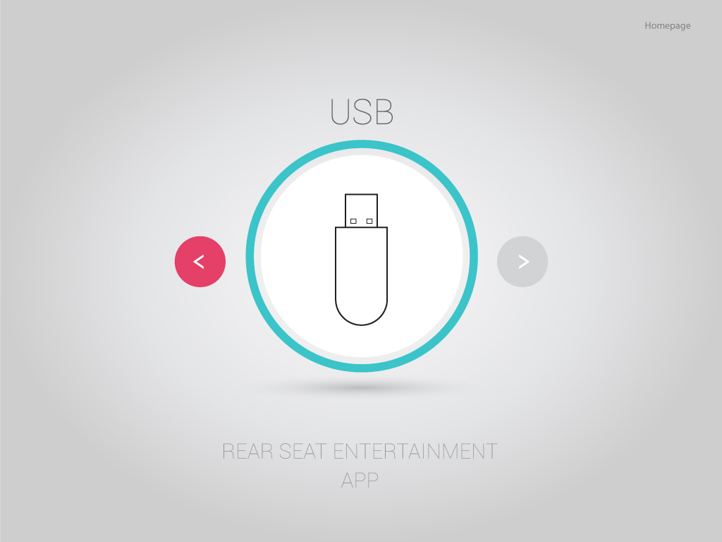 application Entertainment app car UI ux buttons movie navigation arrow