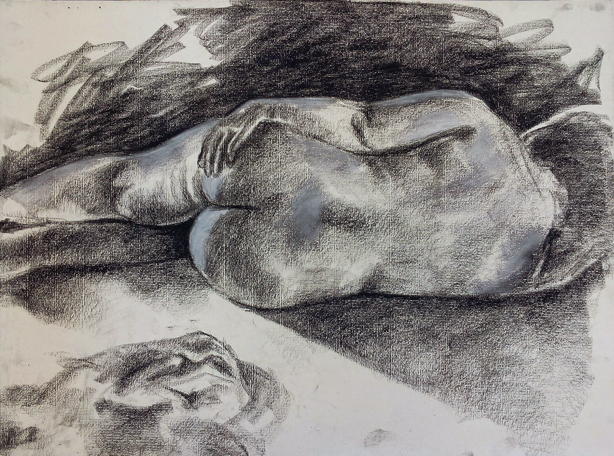 conte drawing life drawing conte