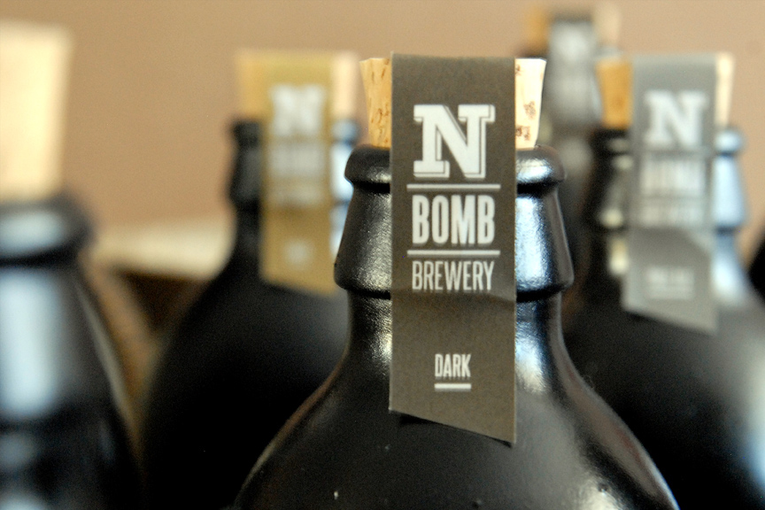 N-BOMB Brewing beer Label brewery vintage american Classic Promotion promo