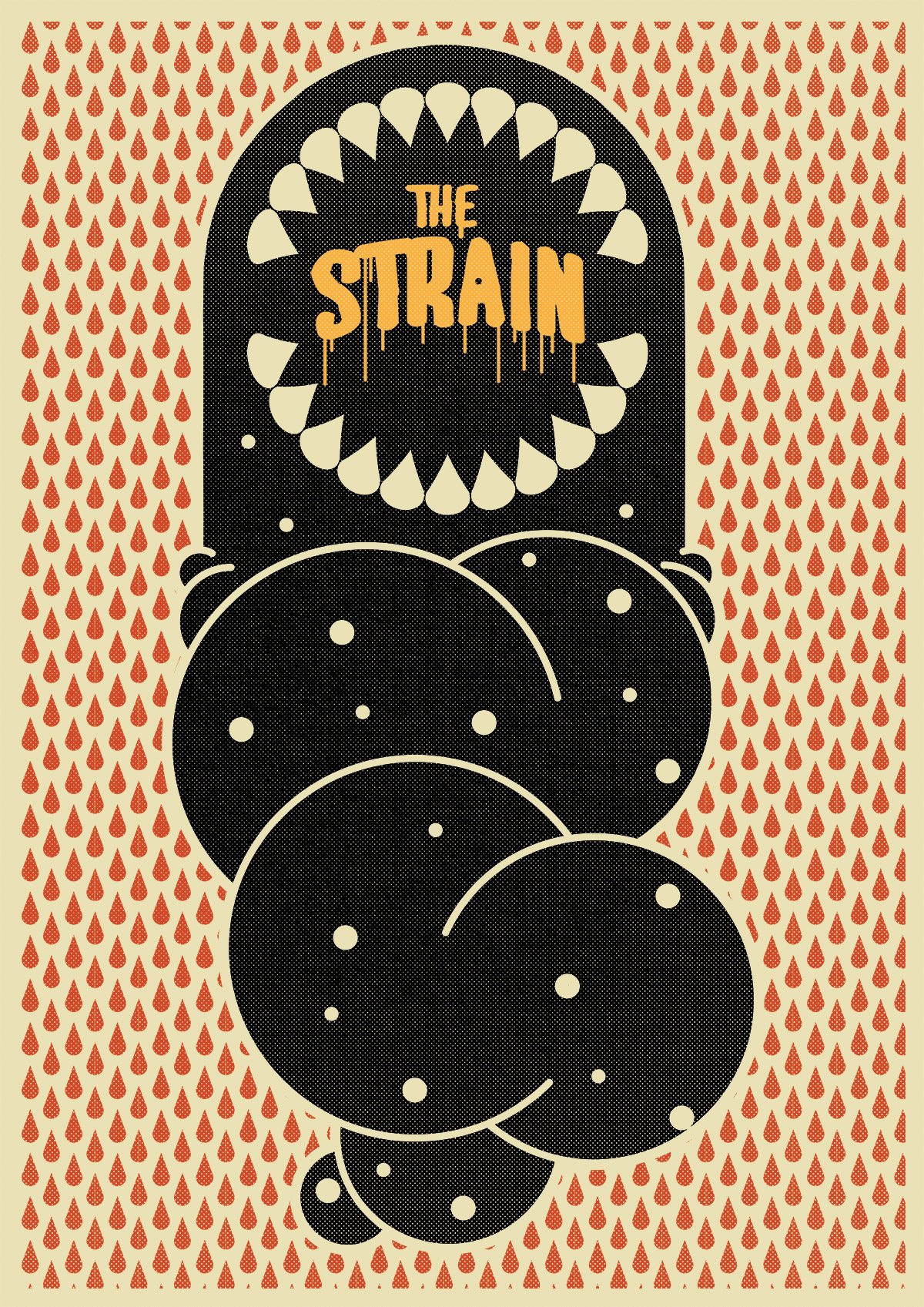 The Strain Minimalist Poster Design and Chuck Hogan's poster series guillermo del toro tv Show