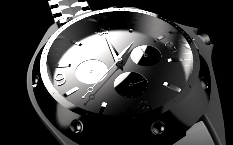 watch wrist watch silver luxury Solidworks keyshot industrial design product
