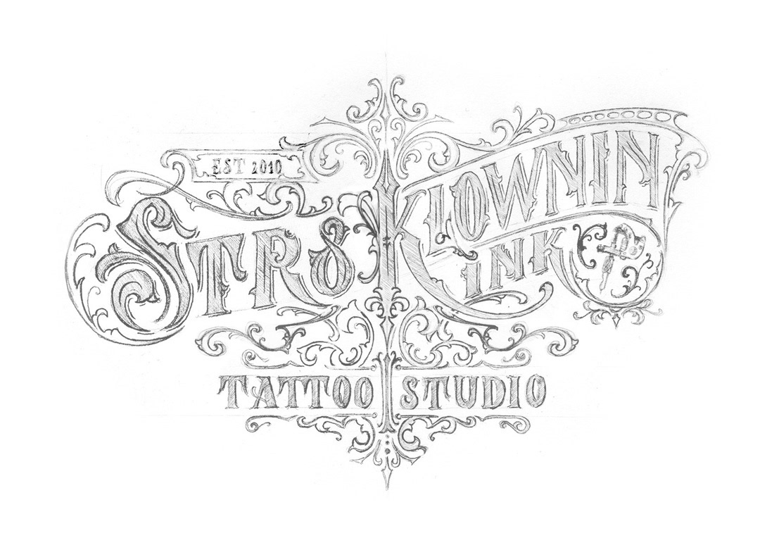 custom font graphic design  Handlettering logo ornaments tattoo typography   usa vintage