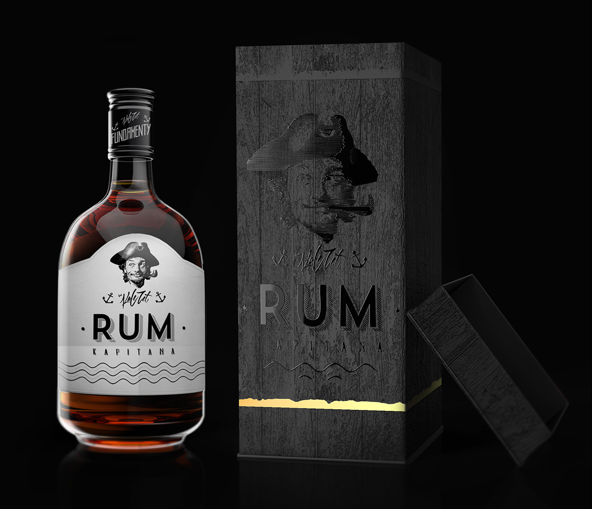 Rum alcohol bottle pirates captain drink beverage Label etiquette matcloud