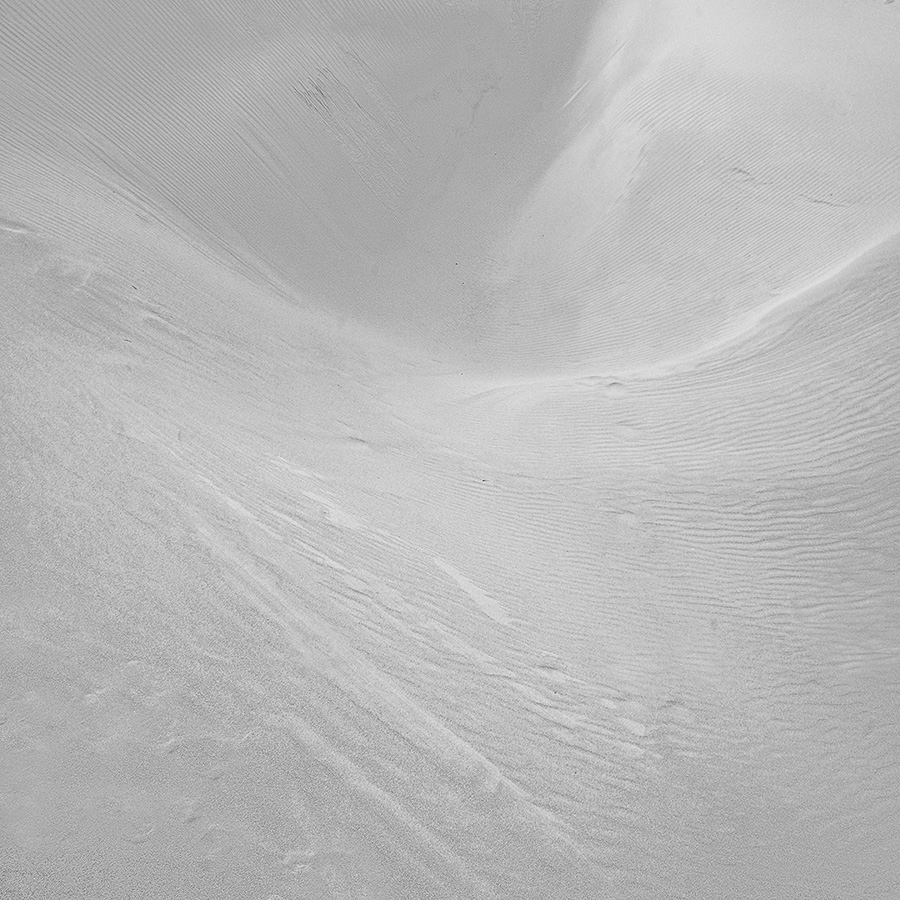 Oceano Dunes California monochrome black and white sand Patterns moon shapes lines light silence zen garden