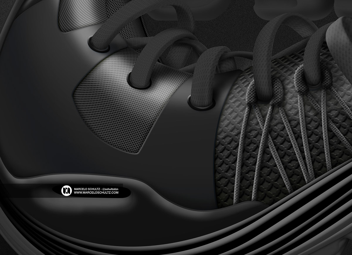 schultz Nike logo shoes kicks sneakers basketball texture 3D photoshop Illustrator adobe Ilustração design